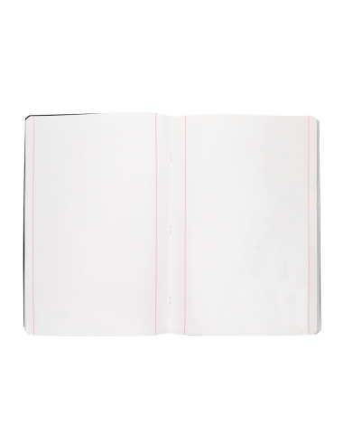 Libreta liderpapel tapa negra a4 80 hojas 60g/m2 liso con doble margen