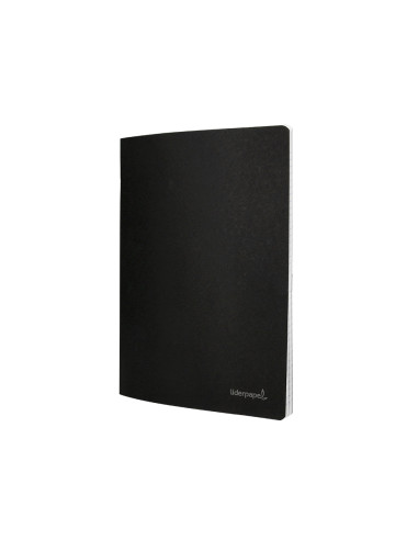 Libreta liderpapel tapa negra a5 80 hojas 60g/m2 liso con doble margen