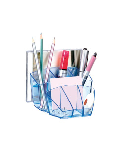 Organizador sobremesa cep confor ice blue plastico transparente celeste 2