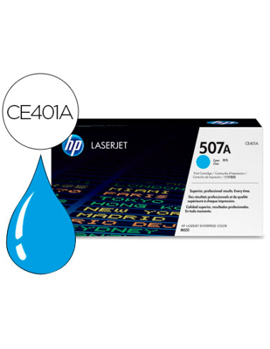 Toner hp 507a laserjet m551/m570/pro 500 cian 6000 pag