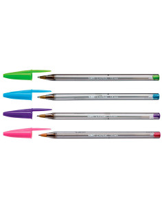 Boligrafo bic cristal large fashion cajas de 20 unidades colores surtidos 2
