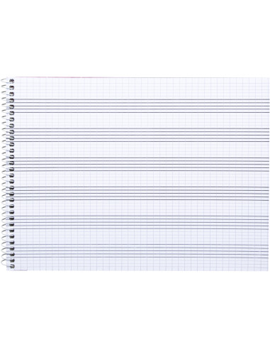 Bloc musica liderpapel combi pentagrama cuadriculado 2,5mm cuarto 20 hojas 100g/m2