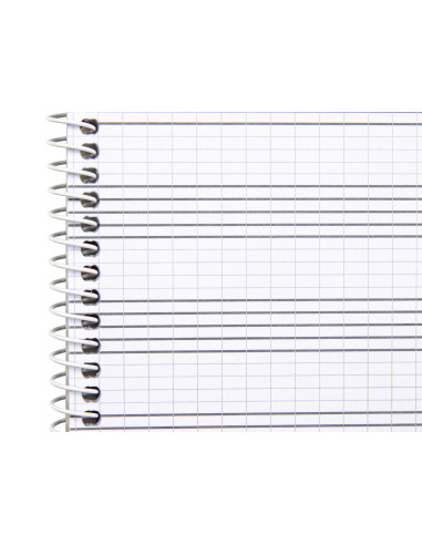 Bloc musica liderpapel combi pentagrama cuadriculado 2,5mm cuarto 20 hojas 100g/m2