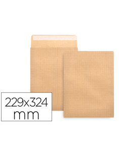 Sobre liderpapel bolsa n 7 kraft din c4 229x324 mm tira de silicona paquete de 25 unidades