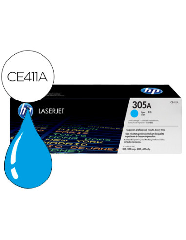 Toner hp 305a laserjet m351/m451/m375/m475 cian 2600 pag