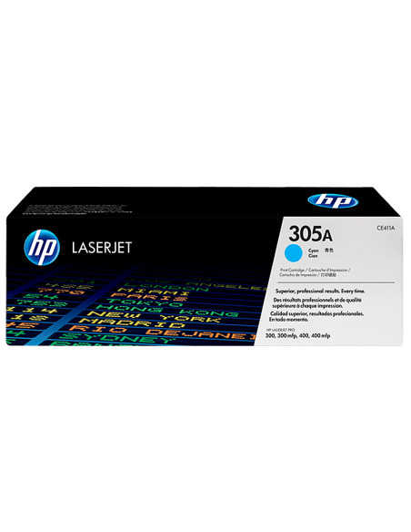 Toner hp 305a laserjet m351/m451/m375/m475 cian 2600 pag