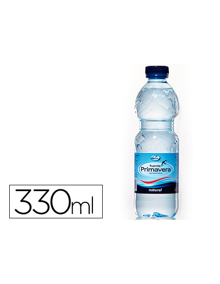 Agua mineral natural fuente primavera botella de 330 ml