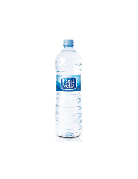 Agua mineral natural font vella botella sant hilari 1,5 l