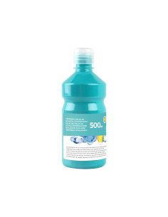 Tempera liquida liderpapel escolar 500 ml turquesa 2
