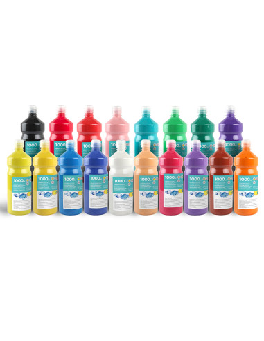 Tempera liquida liderpapel escolar 1000 ml naranja