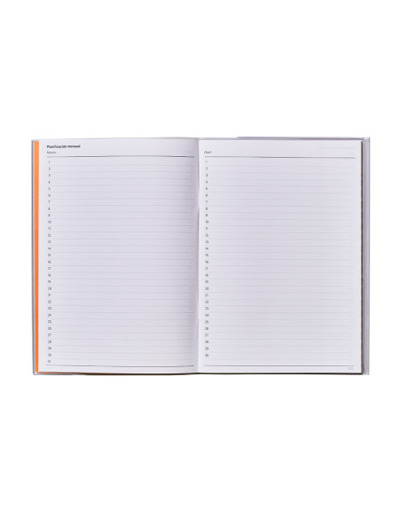 Cuaderno de notas aditio a5 horario planificacion mensual plan de curso