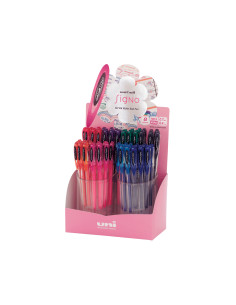 Boligrafo uni ball um-120 signo 0,7 mm tinta gel expositor de 48 colores basicos 2