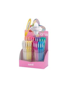 Boligrafo uni ball um-120 signo 0,7 mm tinta gel expositor de 48 colores pastel 2