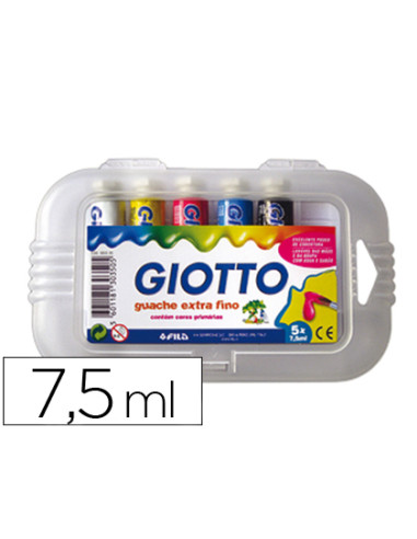 Tempera giotto 7,5 ml estuche 5 colores surtidos