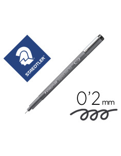 Rotulador staedtler calibrado micrometrico 308 negro 0,2 mm resistente al agua