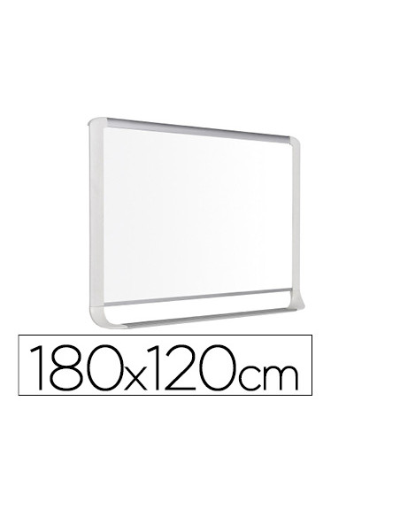 Pizarra blanca bi-office lacada con bandeja integrada 180x120 cm