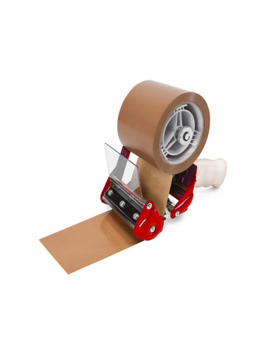 Cinta adhesiva q-connect polipropileno havana 100 mt x 50 mm para embalaje