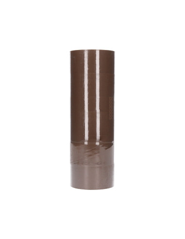 Cinta adhesiva q-connect polipropileno havana 100 mt x 50 mm para embalaje