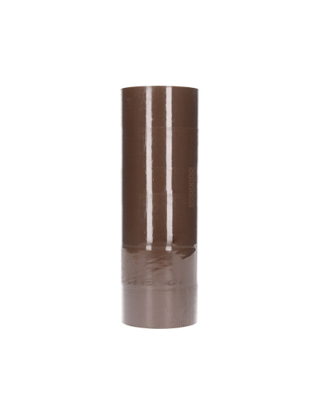 Cinta adhesiva q-connect polipropileno havana 100 mt x 50 mm para embalaje
