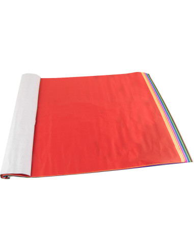 Papel seda liderpapel 12 colores surtidos 17g/m2 rollo de 24 hojas 50x75cm