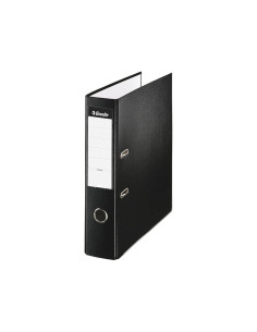 Archivador de palanca esselte carton forrado pvc folio lomo de 75 mm con rado negro 2
