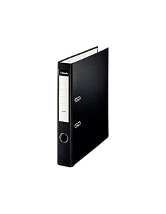 Archivador de palanca esselte carton forrado pvc folio lomo de 50 mm con rado negro 2