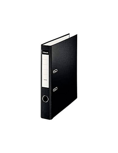 Archivador de palanca esselte carton forrado pvc folio lomo de 50 mm con rado negro