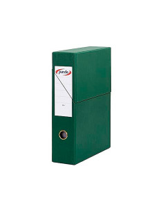 Archivador con tapa pardo carton forrado ollao lomo din a4 80 mm color verde 335x250x80 mm 2