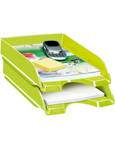 Bandeja sobremesa cep plastico verde 257x348x66 mm 2