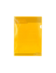 Carpeta dossier uñero plastico q-connect din a4 120 micras amarilla caja de 100 unidades 2