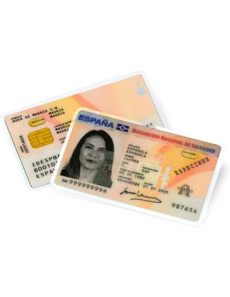 Bolsa de plastificar q-connect 110 x 75 mm 125 mc carnet de identidad caja de 100 unidades