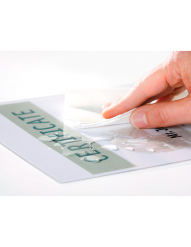 Bolsa de plastificar q-connect 303 x 426 mm 80 mc din a3 caja de 100 unidades