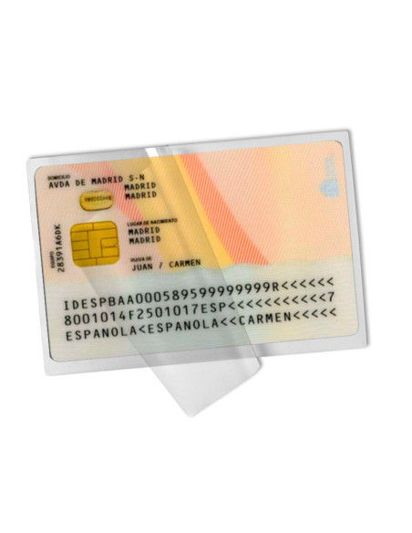 Bolsa de plastificar q-connect 90 x 60 mm 200 mc carnet de nif caja de 100 unidades