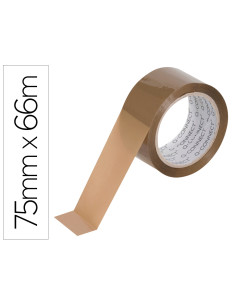 Cinta adhesiva q-connect polipropileno havana 66 mt x 75 mm para embalaje