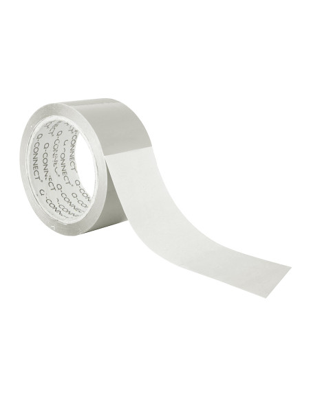 Cinta adhesiva q-connect polipropileno transparente 66 mt x 75 mm para embalaje