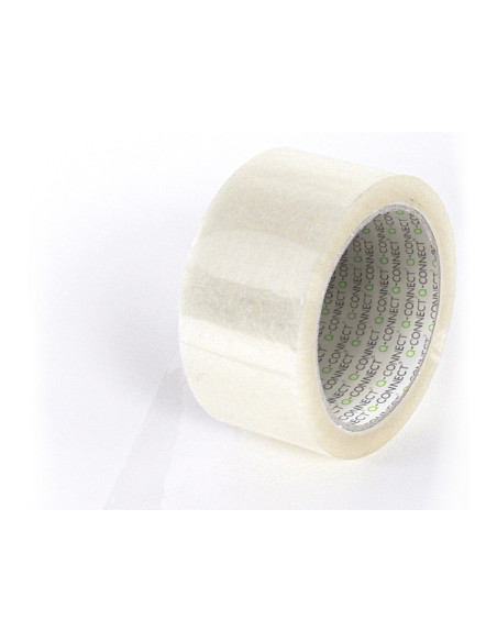 Cinta adhesiva q-connect polipropileno transparente 66 mt x 75 mm para embalaje