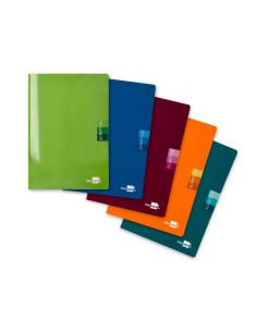 Libreta liderpapel scriptus a5 plus 48 hojas 90g/m2 rayado montessori 5mm con margen colores surtidos 2