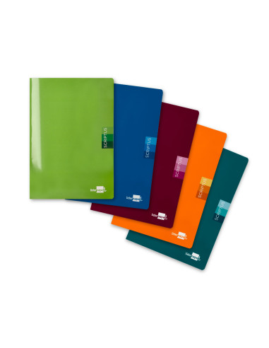 Libreta liderpapel scriptus a5 plus 48 hojas 90g/m2 rayado montessori 5mm con margen colores surtidos