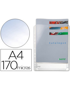 Funda multitaladro esselte din a4 pvc 170 mc con fuelle capacidad 200 hojas pack de 5 unidades