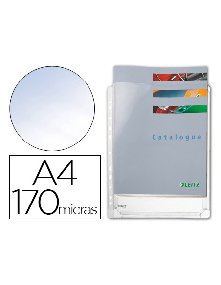 Funda multitaladro esselte din a4 pvc 170 mc con fuelle capacidad 200 hojas pack de 5 unidades