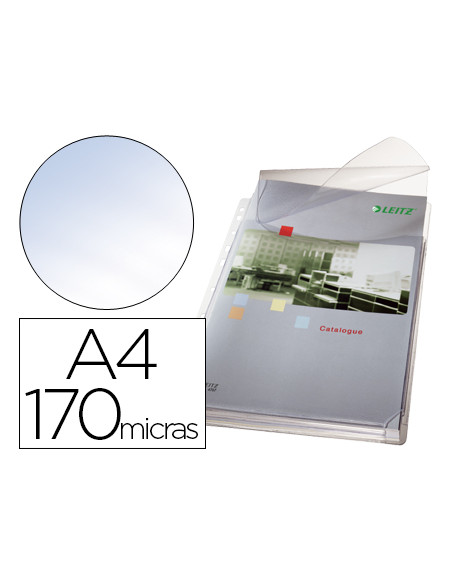 Funda multitaladro esselte din a4 pvc 170 mc con fuelle y solapa superior capacidad 200 hojas pack de 5 unidades