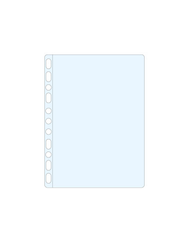 Funda multitaladro esselte din a4 polipropileno 60 mc piel de naranja caja de 100 unidades