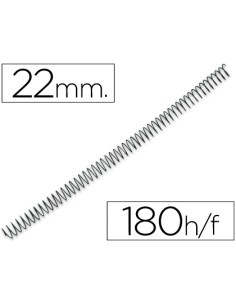 Espiral metalico q-connect 64 5:1 22mm 1,2mm caja de 100 unidades