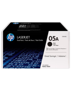 Toner hp 05a laserjet p2033 / 2035 / 2036 / 2037 / 2054 / 2055 / 2056 / 2057 negro pack de 2 unidades 2.300 pag 2