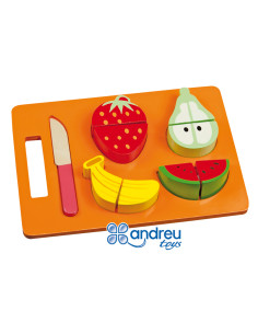 Juego andreutoys bandeja frutas para cortar 21,4x15x3 cm 2