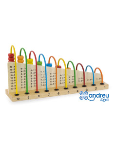 Juego andreutoys abacus madera para sumar y restar 29x14,5x7,5 cm 2