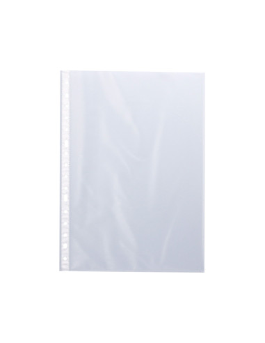 Funda multitaladro q-connect din a4 80 mc cristal bolsa de 10 unidades