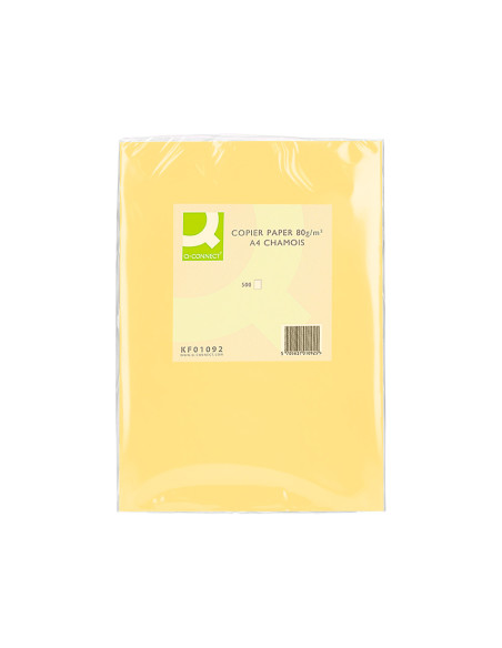 Papel color q-connect din a4 80gr champagne paquete de 500 hojas