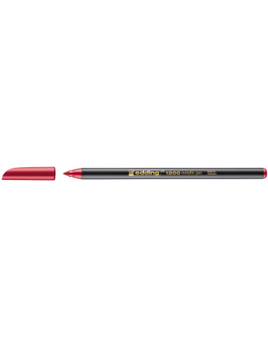 Rotulador edding punta fibra 1200 rojo metalizado n 72 punta redonda 1-3 mm
