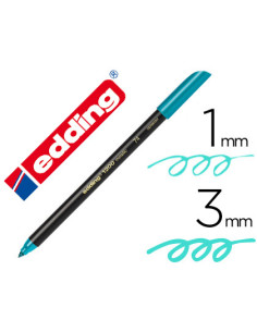 Rotulador edding punta fibra 1200 verde metalizado n 74 punta redondo 0,5 mm
